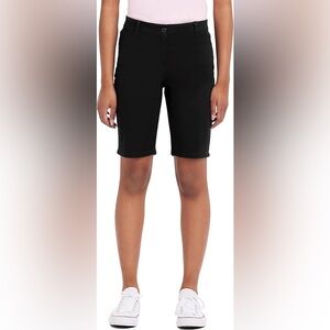 IZOD 2 pack Juniors Uniform Bermuda‎ Shorts, Skinny Style, Black, sz. 5